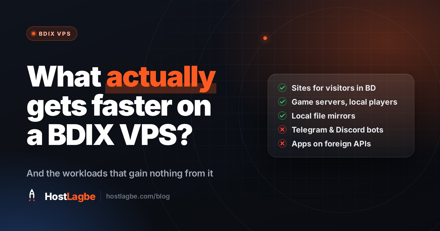 What gets faster on a BDIX VPS, and what gains nothing